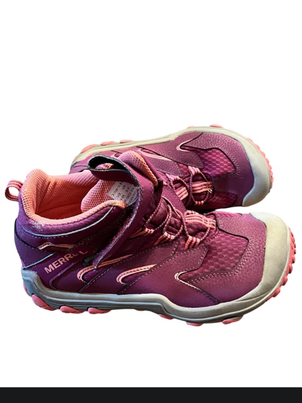 Merrell Big Boys’ Purple Multi Waterproof Casual Outdoor Shoes Sz-4.5